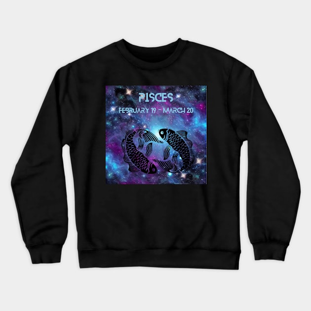 star signs fish Crewneck Sweatshirt by FineArtworld7